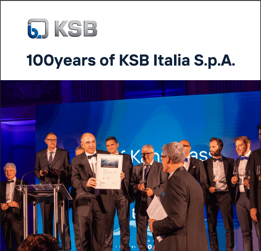 KSB Italia Celebrates 100 Years of Excellence, Innovation & Community
